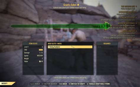 swing analyzer fallout 76